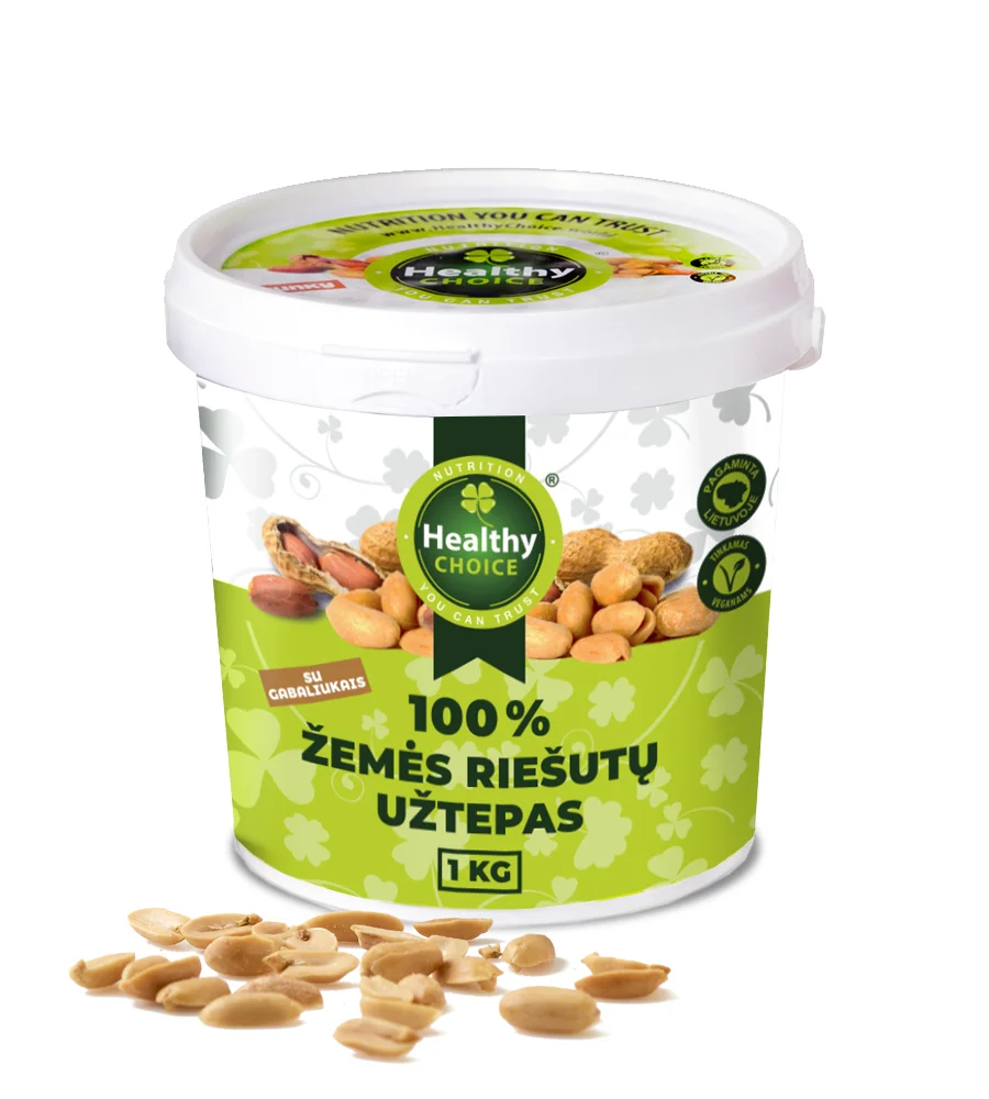Žemės riešutų užtepas su gabaliukais, 1kg – Image 2