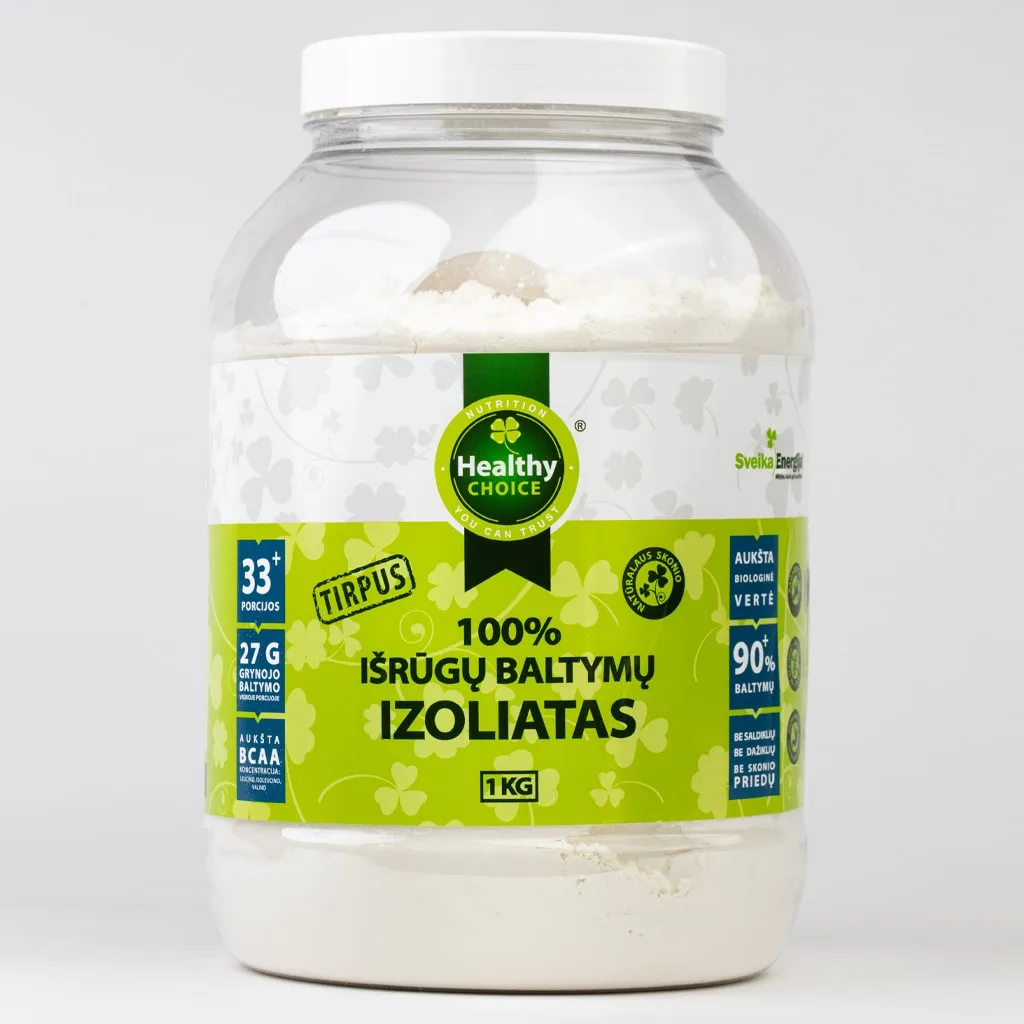 100% išrūgų baltymų izoliatas, 1kg