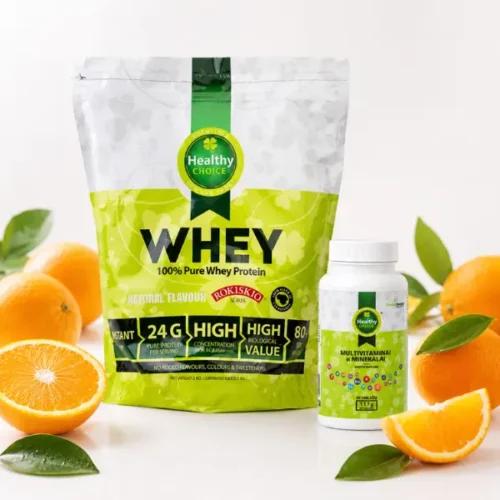 Healthy Choice baltymai 2 kg + multivitaminai 90 tabl.